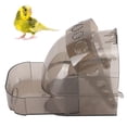 thumbnail image 1 of Plastic Gray Black Thicken Feeding Box, Bird Bath, For Canary Little Birds, 1 of 8