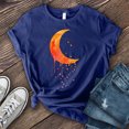 thumbnail image 2 of Pompotops Mode Femmes Lune Imprimé Col Rond T-Shirt Manches Courtes Casual Tee Tops, 2 of 3
