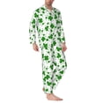 thumbnail image 2 of Fotbe St Patrick's Day4 Pijama de Hombre con Estampado de Manga Larga, Conjunto de 2 Piezas, Ropa de Dormir Suave y Cómoda con Bolsillos-Medium, 2 of 7