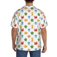 thumbnail image 5 of Xecao offers the Undersea Animals for Men's Casual Short-sleeved Shirt, a button-up collared shirt with a pocket, perfect for beach vacations and yacht travel in the 4X-Large size., 5 of 7