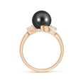 thumbnail image 2 of ANGARA Classic Tahitian Cultured Pearl Bypass Ring in 14K Rose Gold for Women | June Birthstone, Birthday, Anniversary, Jewelry Gift for Women | Pearl Ring, 2 of 8
