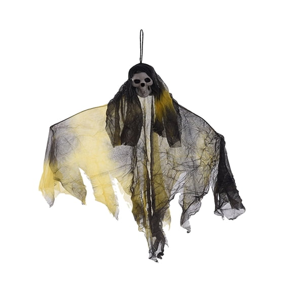 (Off-Season Clearance)Halloween Skull Head Cloth Decor - 35cm Lifelike Hanging Prop for s, Door Decorations, Spooky Party Scenes, Horror Movie Nights