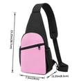 thumbnail image 3 of Rocae Pink for Sling Bag Chest Shoulder Backpack Crossbody Bags Casual Daypack for Men Women, 3 of 5