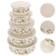 thumbnail image 2 of Juego de 5 cuencos esmaltados para conservar alimentos frescos, ideales para ensaladas y frutas, con tapa., 2 of 7