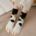 thumbnail image 4 of Xmarks 6 Pairs Winter Cat Claws Cute Thick Warm Sleep Floor Socks,Cat Paw Slipper Socks for Girls,Women, 4 of 9