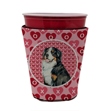 

Caroline s Treasures LH9154RSC Bernese Mountain Dog Hearts Love and Valentine s Day Red Cup Hugger Red Cup multicolor