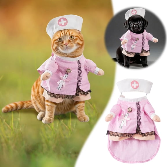 Cartoon Pet Transform Outfit for Dogs and Cats Soft Polyester Role Play Apparel Spring Summer Walking Leisure Wear