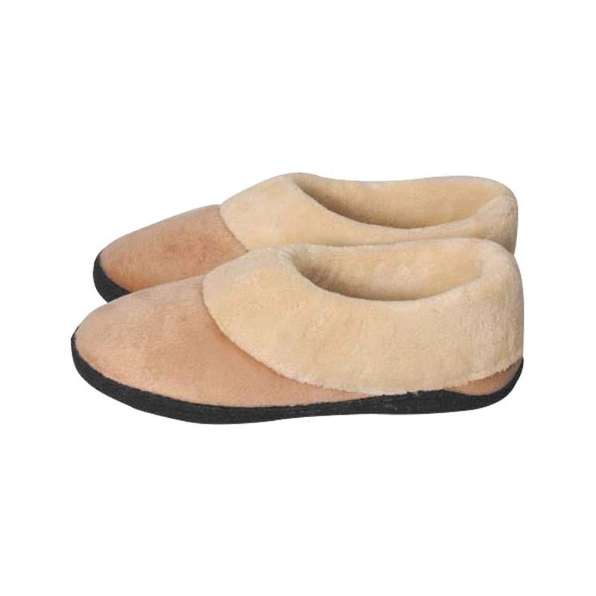 Stay Warm Apparel Memory Foam Heated Slipper With Rechargeable Battery - S/M - Black