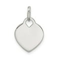thumbnail image 4 of 925 Sterling Silver Solid Polished Love Heart Pendant Necklace 21x14mm Wide Pendant for Women, 4 of 4