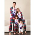 thumbnail image 6 of Elippeo Family Matching Christmas Pajamas, Romper/ Bear Print Long Sleeve Tops and Plaid Pants Sleepwear Loungewear Set, 6 of 10
