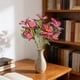 thumbnail image 5 of Ramo de flores artificiales de seda con forma de mariposa para decoración de ventanas interiores y jardines exteriores | Arreglo floral artificial con hojas verdes para decoración del hogar, 5 of 6