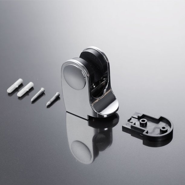 Soportes de cabezal de ducha plateados Soporte de ducha montado en la pared de ducha ajustable, que se utiliza para fijar el cabezal de ducha en el baño Altura ajustable, superficie cromada ShuxiuWang 8390613611291