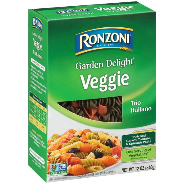 Ronzoni Garden Delight Veggie Trio Italiano Pasta, 12 oz