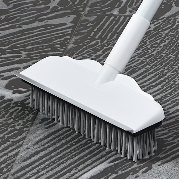 EGNMCR Brushes Floor Scrub Brush With Long Handle, 2 In 1 Scrape Brush Stiff Bristle Brush Scrubber, Cleaning Brush For Deck, Bathroom, Tub, Tile, Grout, Patio, Garages Floor Scrub Brush