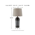 thumbnail image 4 of Signature Design by Ashley Casual Norbert Table Lamp (Set of 2)  Gray, 4 of 5