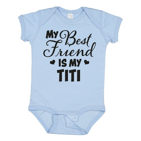 

Inktastic My Best Friend is My Titi with Hearts Gift Baby Boy or Baby Girl Bodysuit