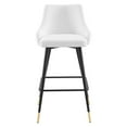 thumbnail image 6 of Modway Adorn Performance Velvet Bar Stool in White, 6 of 9