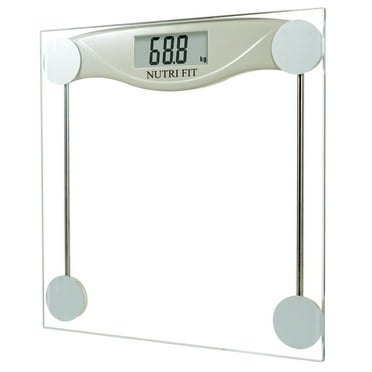 NUTRI FIT Bathroom Scale Digital Body Weighing Scales Most Accurate for Weight Measurements, Glass, 330 lb