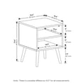 thumbnail image 6 of Furinno Claude Mid Century Style End Table with Wood Legs, Espresso, 6 of 6