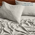 thumbnail image 4 of Bare Home Washed Sheet Set - Premium 1800 Collection - Deep Pocket - 3 Piece - Twin XL, Fog, 4 of 8