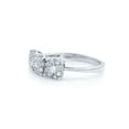 thumbnail image 5 of Rachel Koen Three Round Cluster Diamond Engagement Ring 18K White Gold 0.75Cttw, 5 of 7