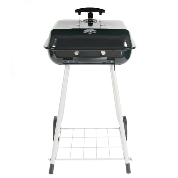 Expert Grill 17.5 Inch Charcoal Grill with Wheels and Adjustable Dampers
