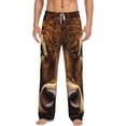 thumbnail image 2 of Lsque Sunflower Butterfly Cow Print Men's Pajama Pants, Lounge Pant - Comfortable Home Wear,Elastic Waistband, Stylish Design-Large, 2 of 9