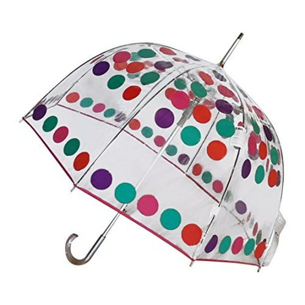 totes Totes Women's Automatic Open Bubble Umbrella (One Size, Big Dot