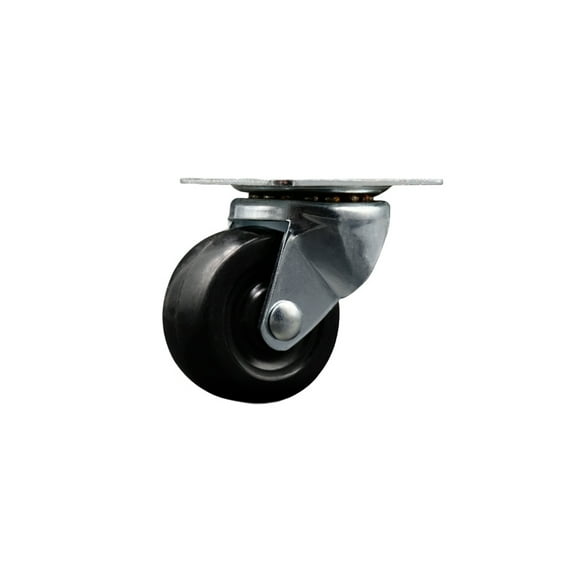 2 Inch General Duty Dolly Hard Rubber Wheel Swivel Top Plate Caster SCC