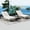 2pcs Creamy White, variant on Wohh Outdoor Wicker Chaise Lounge Chair with 5-Position Adjustable Backrest & 2 Wheels, Patio Reclining Sun Lounger with Cushion, Poolside Garden Backyard Tanning Deck Chair(Natural+Beige)