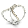 thumbnail image 2 of Statement Engagement Ring for Women - 0.5ct Natural Morganite in 14K White Gold Promise Ring, 2 of 7