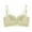 Light Yellow, variant on Women's Thin Solid Color Comfortable Breathable Push Up Bra With Underwire Triple Bra