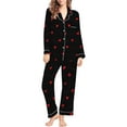 thumbnail image 4 of Women Valentine's Day Heart Shaped Printed Long Sleeved Pajama Set High-quality Durable Stylish Modern Easy to Clean, 4 of 4