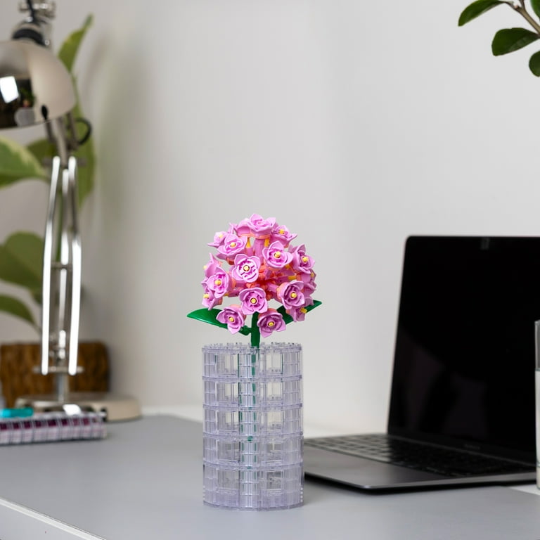 Brickcraft Pink Hydrangea Building Kit (121-Piece Set