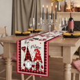 thumbnail image 2 of Table Runners 70 Inches Long Dress Scarves, Valentine's Day Farmhouse Coffee/Dining/Kitchen Table Decor, Holiday Table Runner, Rustic Red Gnomes Love Birds Trees Plaid 13x70 Inch, 2 of 9
