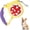 Apples, variant on Cartoon Pattern Retractable Dog Leash,16ft Single Hand Control Walking Leash Anti-Slip Handle Nylon Tape for Small Medium Dogs Daily Walks (Apples)