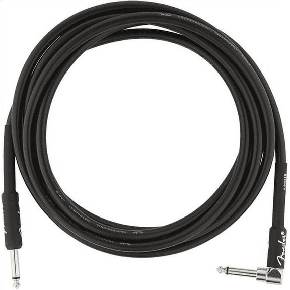 Fender 18.6' Professional Series Black Instrument Cable #0990820019-Strait/Angle