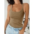 thumbnail image 3 of STARVNC Women Scoop Neck Open Back Sleeveless Ribbed Tank Top, 3 of 3