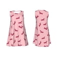 thumbnail image 7 of Lsque Dachshund Dog Puppy Pattern Summer Dresses for Women – Sleeveless T-Shirt Swing Sundress, Perfect for the Beach and Casual Days, 7 of 7