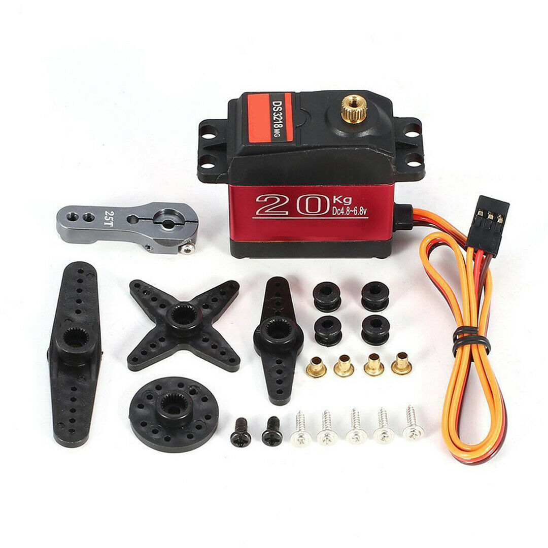 2Set Waterproof DS3218MG 20kg Metal Gear Digital Steering Servo For RC