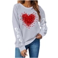 thumbnail image 1 of ameIAEA Valentines Day Sweatshirt Women Crewneck Graphic Pullover Long Sleeve Fall Spring Tops, 1 of 4