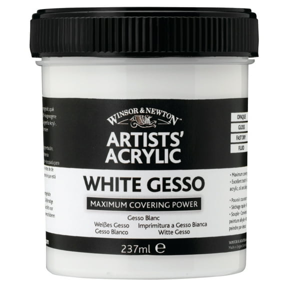 Winsor & Newton Artists' Acrylic Gesso, 237ml Jar, White