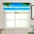 thumbnail image 3 of Remain Unique Polyester Rod Pocket Curtain Valance with Tropical Beach Scene for Home Bedroom Living Room Kitchen Window Decor 54x18 inch, 3 of 5