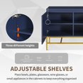 thumbnail image 6 of TUANLUO Blue 2-Doors Accent Cabinet with Gold Metal Legs, Entryway Cabinet with Adjustable Shelves, Modern Storage Cabinet, Wood Accent Cabinet Furniture for Living Room Entryway Dining Room, 6 of 10
