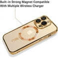 thumbnail image 2 of Phone Case Made for iPhone 12 Pro Max (6.7 Inch) with Camera Lens Protector (Compatible with MagSafe) Anti-Scratch Shockproof Electroplated Slim Phone Cover for Women Men - Gold, 2 of 14