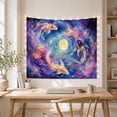 thumbnail image 5 of Koi Among Lotus Flowers Around a Glowing Moon, Serene Fantasy for Space Lovers, Celestial Wall Art, Housewarming Gift, Tapestry Wall Hanging for Bedroom and Living Room, 5 of 7