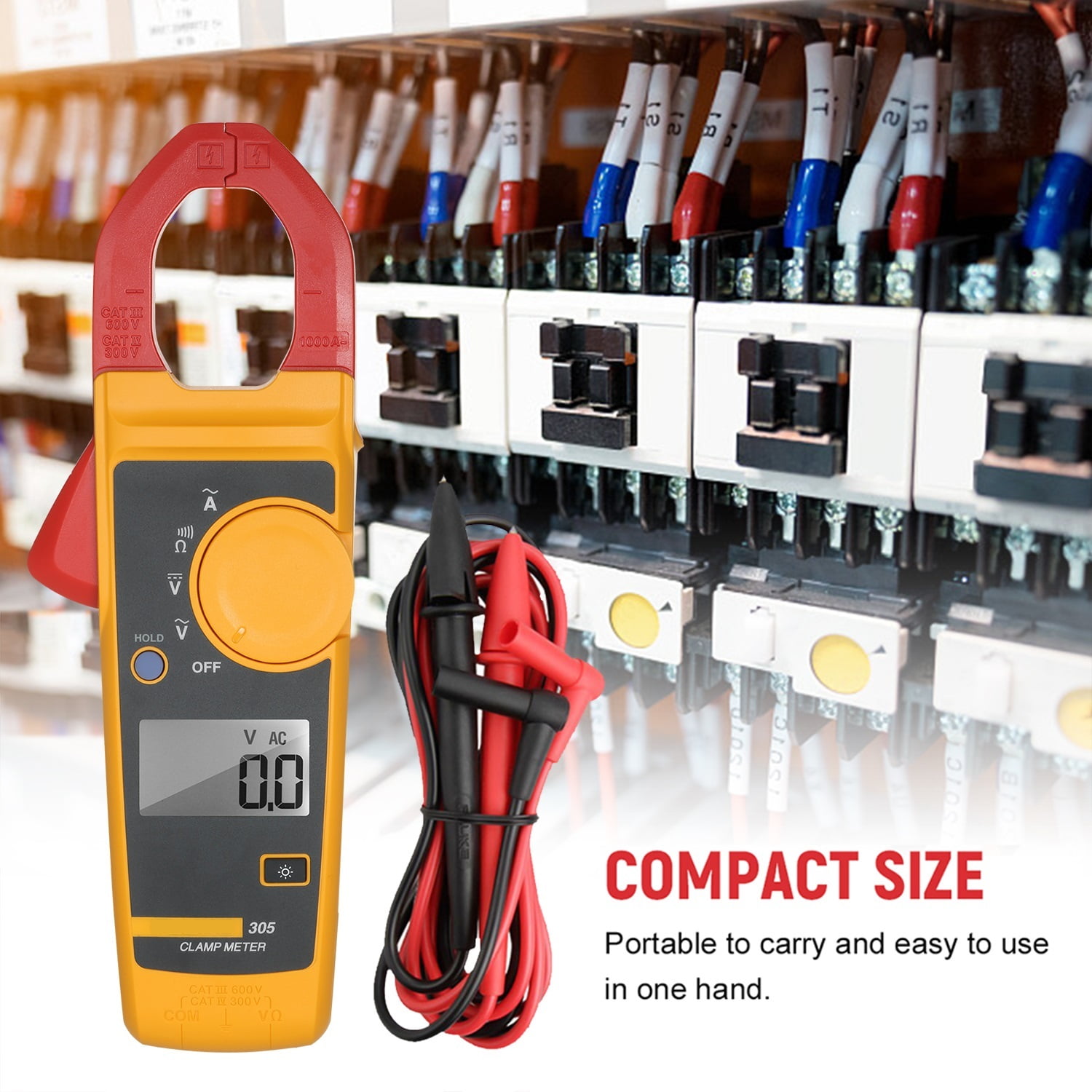 Handheld Clamp Meter LCD Display Digital Clamp Multimeter Clamp Type Universal Meter Ammeter AC/DC Voltage Meters Testers