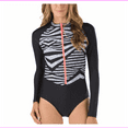 thumbnail image 2 of Speedo Womens Long Sleeve One Piece Swimsuit (Speedo Black, Small), 2 of 2