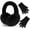 Black, variant on Kid Warm Earmuffs Gloves Girl Soft Plush Ear Muffs Toddler Knit Mittens for Boy Winter Ear Warmer Set