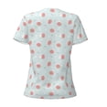 thumbnail image 4 of Naloa Strawberry Print T-Shirts Short Sleeve V Neck Tees for Women Fashion Tops Trendy Lightweight Soft Casual Summer Outfits Clothes, 4 of 5